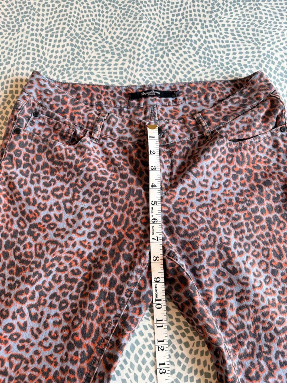 Boom Boom Jeans | Red and Purple Leopard Print Pants - Picture 6 of 11